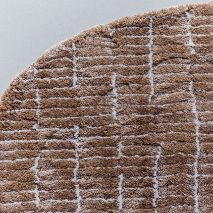 Vloerkleed Rectangle Edge Bruin/Wit - Vloerkledenloods