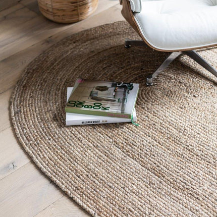 Ovaal vloerkleed Jute Naturel