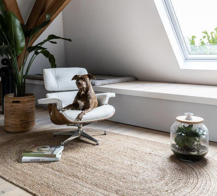 Ovaal vloerkleed Jute Naturel