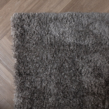 Hoogpolig loper vloerkleed Fender grijs/lichtgrijs
