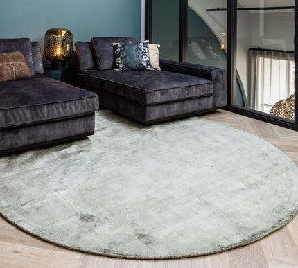 Rond Vloerkleed Felva Viscose Silk Groen