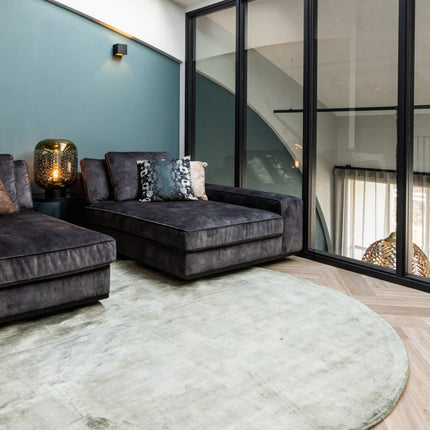 Rond Vloerkleed Felva Viscose Silk Groen