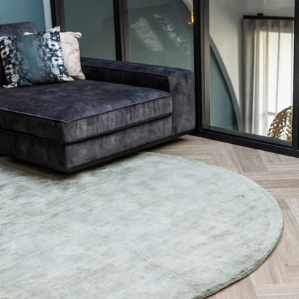 Rond Vloerkleed Felva Viscose Silk Groen