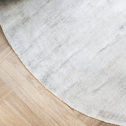 Rond Vloerkleed Felva Viscose Silk Silver