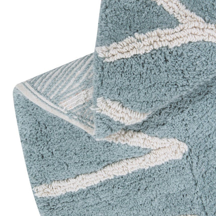Wasbare vloerkleden - Lorena Canals wasbaar vloerkleed ABC Naturel Vintage Blauw - Vloerkledenloods