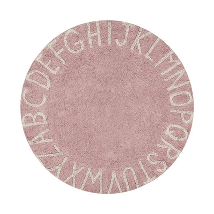 Wasbare vloerkleden - Lorena Canals wasbaar vloerkleed ABC Naturel Vintage Nude - Vloerkledenloods