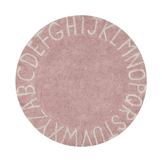 Wasbare vloerkleden - Lorena Canals wasbaar vloerkleed ABC Naturel Vintage Nude - Vloerkledenloods