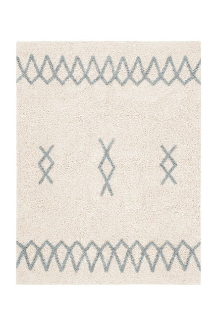 Wasbare vloerkleden - Lorena Canals wasbaar vloerkleed Atlas Naturel - Vintage Blauw - Vloerkledenloods