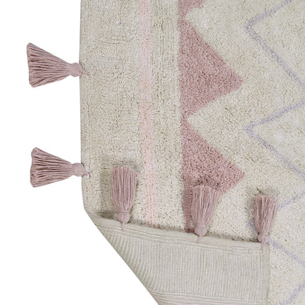 Wasbare vloerkleden - Lorena Canals wasbaar vloerkleed Azteca Vintage Nude - Vloerkledenloods