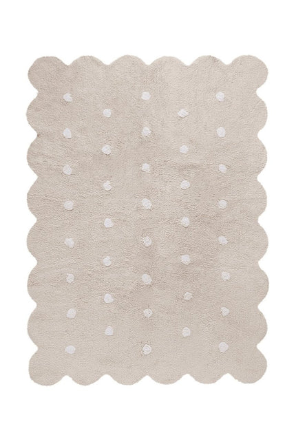 Wasbare vloerkleden - Lorena Canals wasbaar vloerkleed Biscuit Beige - Vloerkledenloods