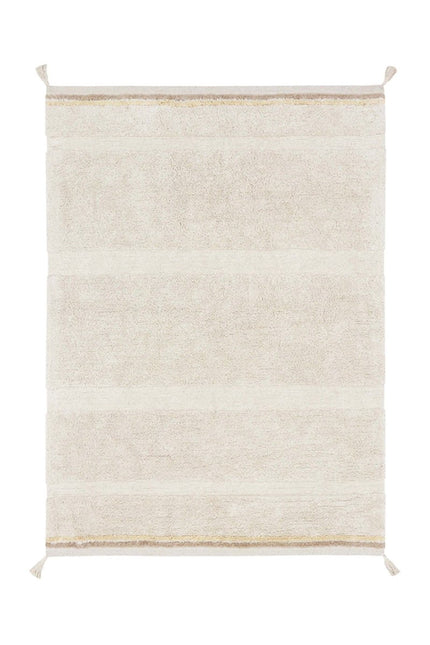 Wasbare vloerkleden - Lorena Canals wasbaar vloerkleed Bloom Naturel - Vloerkledenloods