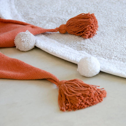 Wasbare vloerkleden - Lorena Canals wasbaar vloerkleed Bubbly Licht Grijs - Wit - Vloerkledenloods