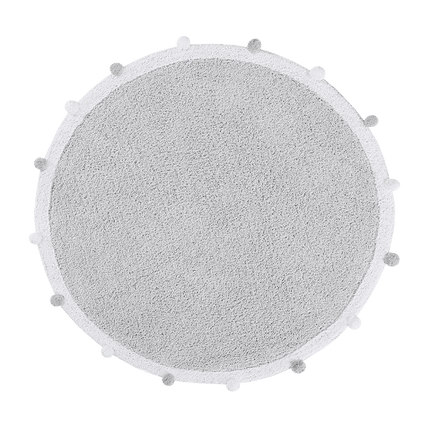 Wasbare vloerkleden - Lorena Canals wasbaar vloerkleed Bubbly Licht Grijs - Wit - Vloerkledenloods