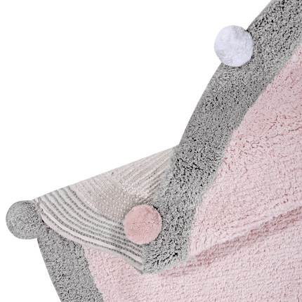 Wasbare vloerkleden - Lorena Canals wasbaar vloerkleed Bubbly Soft Roze - Grijs - Vloerkledenloods