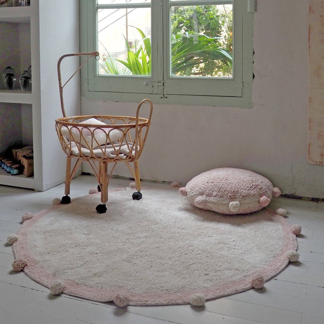 Wasbare vloerkleden - Lorena Canals wasbaar vloerkleed Bubbly Vintage Nude - Vloerkledenloods