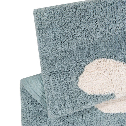 Wasbare vloerkleden - Lorena Canals wasbaar vloerkleed Clouds Vintage Blauw - Vloerkledenloods
