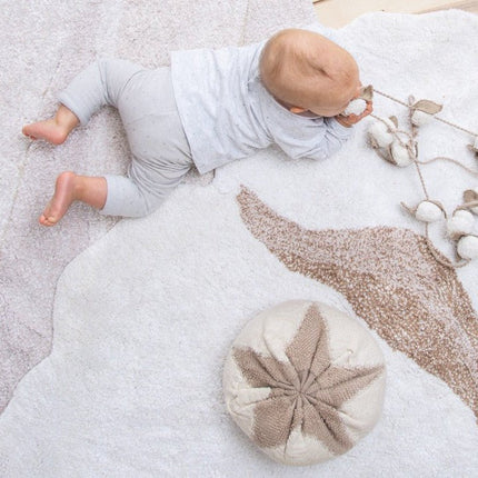 Wasbare vloerkleden - Lorena Canals wasbaar vloerkleed Cotton Flower - Vloerkledenloods