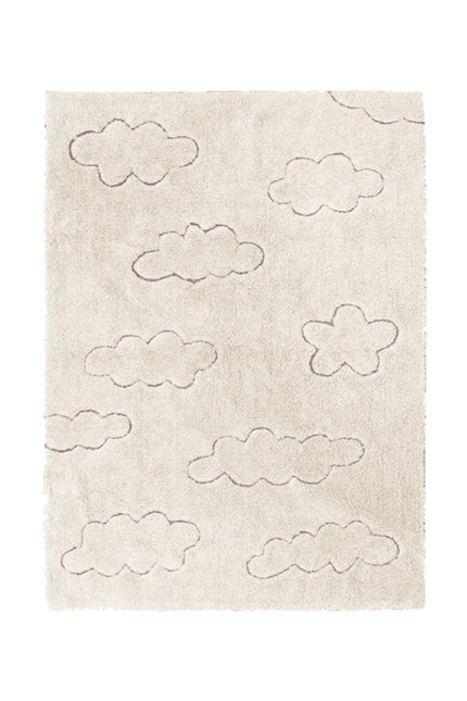 Wasbare vloerkleden - Lorena Canals wasbaar vloerkleed Cycled Clouds - Vloerkledenloods