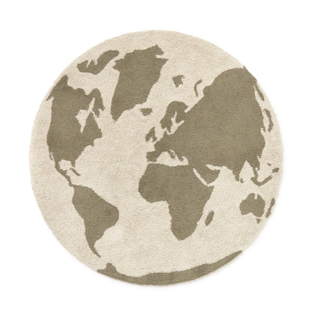Wasbare vloerkleden - Lorena Canals wasbaar vloerkleed Cycled World Map - Vloerkledenloods