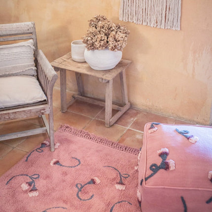 Wasbare vloerkleden - Lorena Canals wasbaar vloerkleed English Garden Ash Roos - Vloerkledenloods