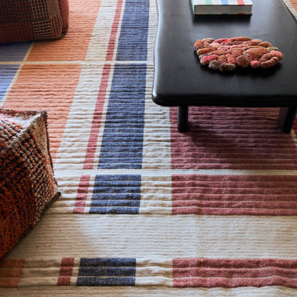 Wasbare vloerkleden - Lorena Canals wasbaar vloerkleed Handloom Columns Multi Color - Vloerkledenloods