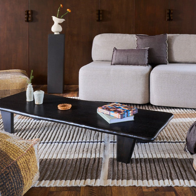 Wasbare vloerkleden - Lorena Canals wasbaar vloerkleed Handloom Columns Naturel - Vloerkledenloods