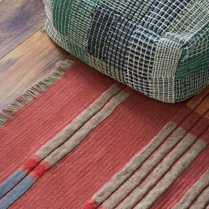 Wasbare vloerkleden - Lorena Canals wasbaar vloerkleed Handloom Columns Sienna - Vloerkledenloods