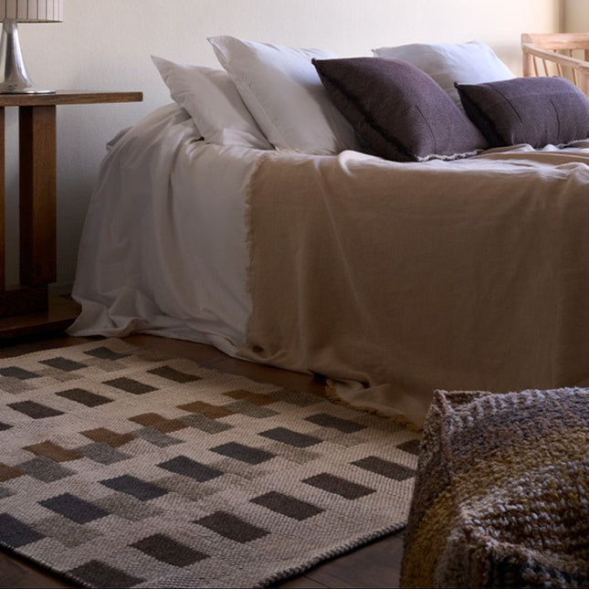 Wasbare vloerkleden - Lorena Canals wasbaar vloerkleed Handloom Intersecting Naturel - Vloerkledenloods