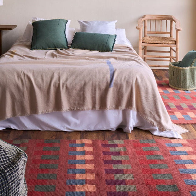 Wasbare vloerkleden - Lorena Canals wasbaar vloerkleed Handloom Intersecting Sienna - Vloerkledenloods