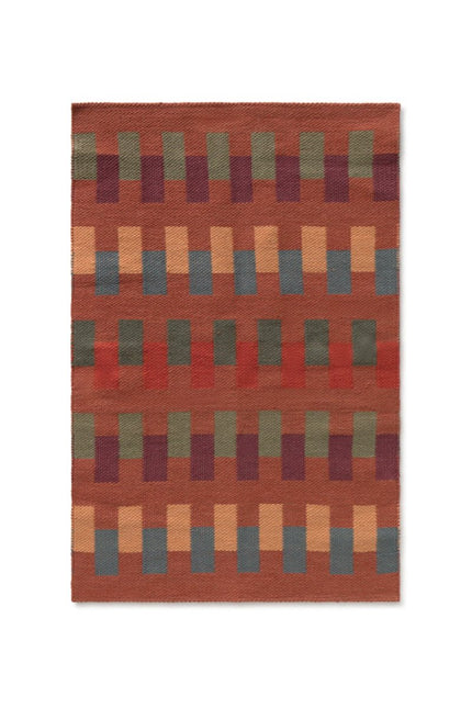 Wasbare vloerkleden - Lorena Canals wasbaar vloerkleed Handloom Intersecting Sienna - Vloerkledenloods