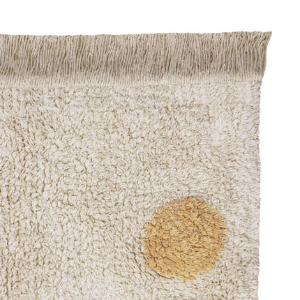 Wasbare vloerkleden - Lorena Canals wasbaar vloerkleed Hippy Dots Honing - Vloerkledenloods