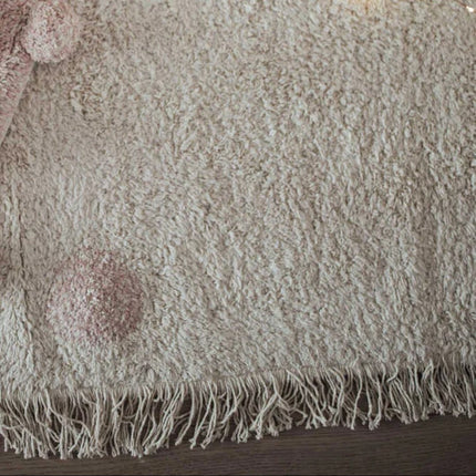 Wasbare vloerkleden - Lorena Canals wasbaar vloerkleed Hippy Dots Vintage Nude - Vloerkledenloods