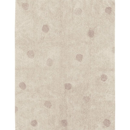 Wasbare vloerkleden - Lorena Canals wasbaar vloerkleed Hippy Dots Vintage Nude - Vloerkledenloods