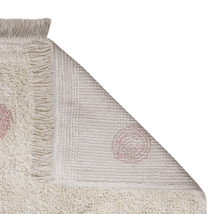 Wasbare vloerkleden - Lorena Canals wasbaar vloerkleed Hippy Dots Vintage Nude - Vloerkledenloods