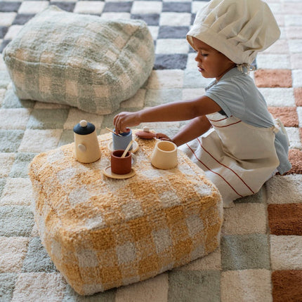 Wasbare vloerkleden - Lorena Canals wasbaar vloerkleed Kitchen Tiles Blauw Salie - Vloerkledenloods