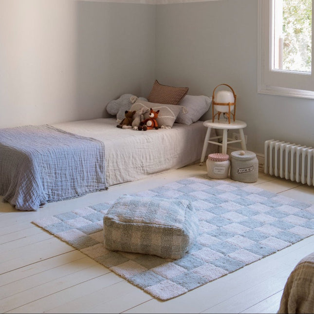 Wasbare vloerkleden - Lorena Canals wasbaar vloerkleed Kitchen Tiles Blauw Salie - Vloerkledenloods
