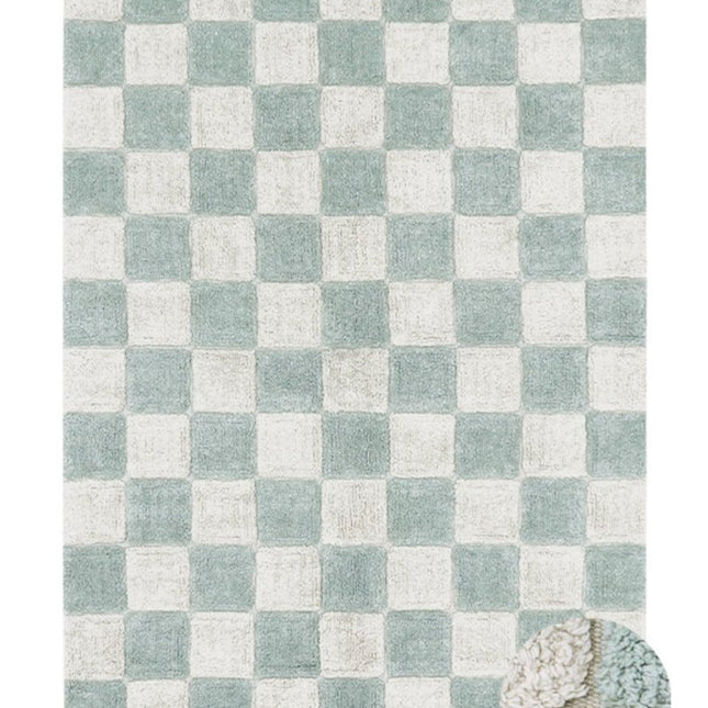 Wasbare vloerkleden - Lorena Canals wasbaar vloerkleed Kitchen Tiles Blauw Salie - Vloerkledenloods