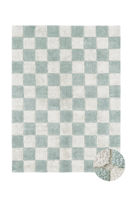 Wasbare vloerkleden - Lorena Canals wasbaar vloerkleed Kitchen Tiles Blauw Salie - Vloerkledenloods