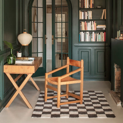 Wasbare vloerkleden - Lorena Canals wasbaar vloerkleed Kitchen Tiles Dark Grijs - Vloerkledenloods