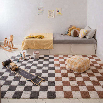 Wasbare vloerkleden - Lorena Canals wasbaar vloerkleed Kitchen Tiles Dark Grijs - Vloerkledenloods