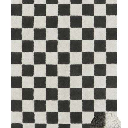 Wasbare vloerkleden - Lorena Canals wasbaar vloerkleed Kitchen Tiles Dark Grijs - Vloerkledenloods