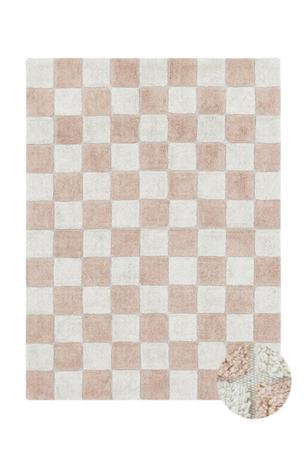 Wasbare vloerkleden - Lorena Canals wasbaar vloerkleed Kitchen Tiles Roos - Vloerkledenloods