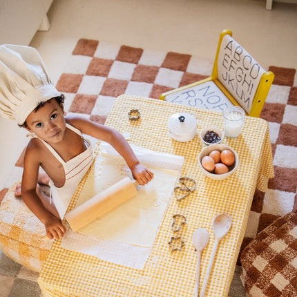 Wasbare vloerkleden - Lorena Canals wasbaar vloerkleed Kitchen Tiles Toffee - Vloerkledenloods