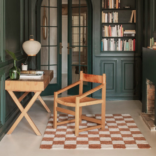 Wasbare vloerkleden - Lorena Canals wasbaar vloerkleed Kitchen Tiles Toffee - Vloerkledenloods