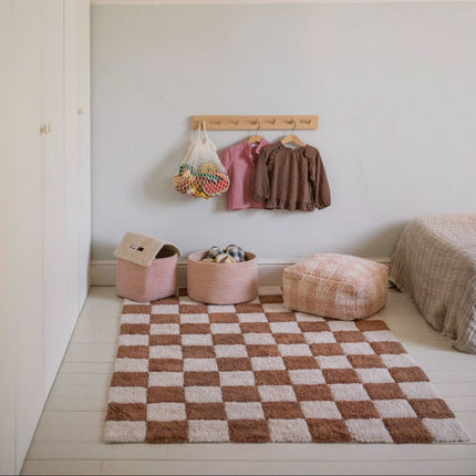 Wasbare vloerkleden - Lorena Canals wasbaar vloerkleed Kitchen Tiles Toffee - Vloerkledenloods