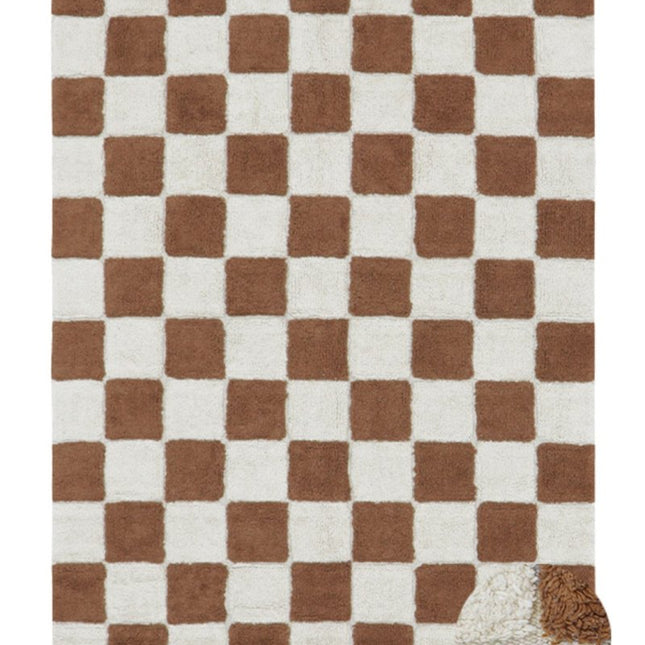Wasbare vloerkleden - Lorena Canals wasbaar vloerkleed Kitchen Tiles Toffee - Vloerkledenloods