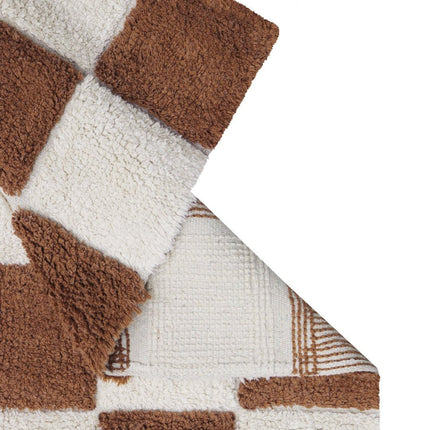 Wasbare vloerkleden - Lorena Canals wasbaar vloerkleed Kitchen Tiles Toffee - Vloerkledenloods