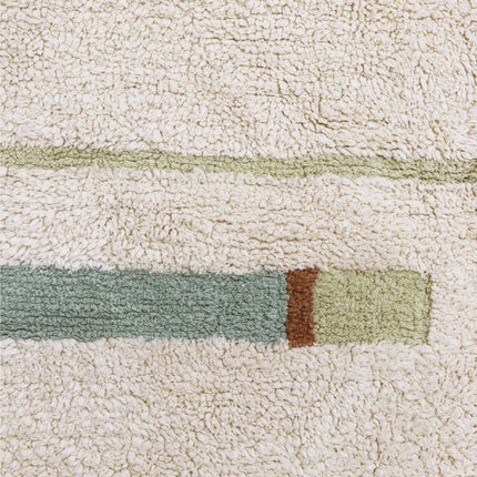 Wasbare vloerkleden - Lorena Canals wasbaar vloerkleed Lanes Vintage Blauw - Vloerkledenloods
