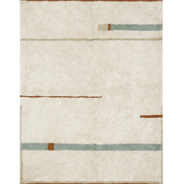 Wasbare vloerkleden - Lorena Canals wasbaar vloerkleed Lanes Vintage Blauw - Vloerkledenloods