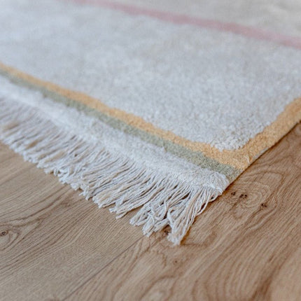 Wasbare vloerkleden - Lorena Canals wasbaar vloerkleed Lanes Vintage Nude - Vloerkledenloods